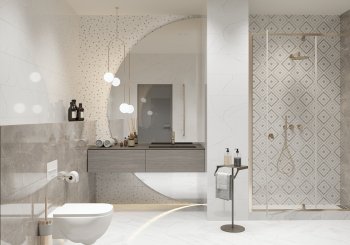 Плитка настенная Siluet GT, мозаика, белая